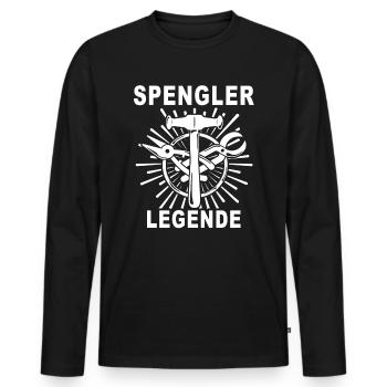 Spengler Spengeln Karosseriespengler - Männer Premium Bio Langarmshirt - Schwarz - Vorne - Nico (187cm)