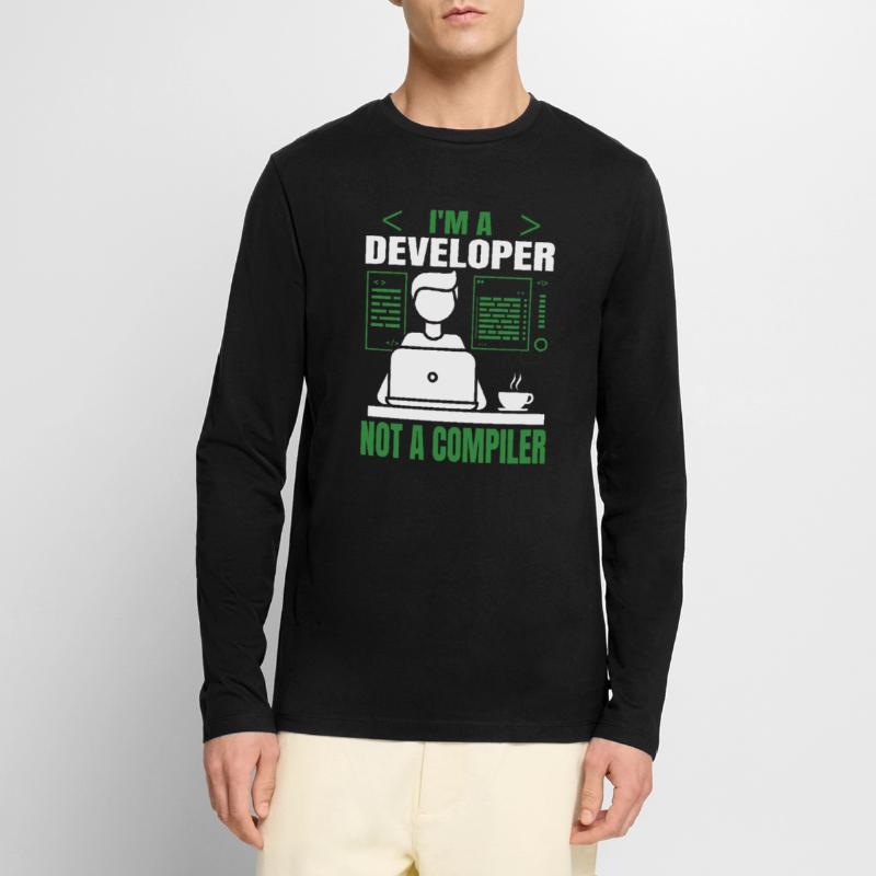 I'm a developer, not a Compiller programmer Men's Premium Organic Long Sleeve Shirt
