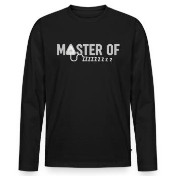 Maître de Zzzzzzzzz - Anesthésie amusante - T-shirt manches longues Premium bio Homme - noir - Devant - Nico (187cm)