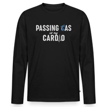 Technicien en anesthésie - Anesthésie amusante - T-shirt manches longues Premium bio Homme - noir - Devant - Nico (187cm)