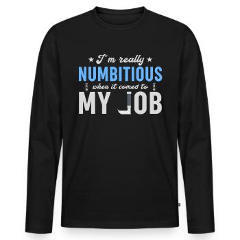 Technicien en anesthésie - Anesthésie amusante - T-shirt manches longues Premium bio Homme - noir - Devant - Nico (187cm)