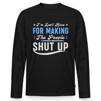 Anästhesieschwester - Lustige Anästhesie - Männer Premium Bio Langarmshirt - Schwarz - Vorne - Nico (187cm)