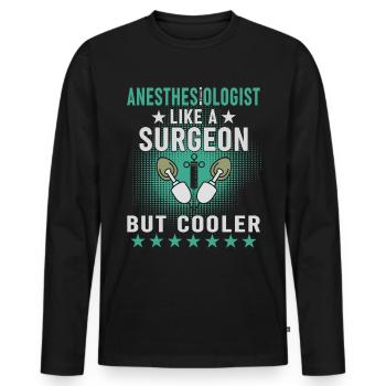 Medizin -Propofol -Anästhesiologie - Männer Premium Bio Langarmshirt - Schwarz - Vorne - Nico (187cm)