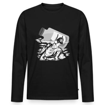 Médecine -Propofol Jesus Anesthesiology - T-shirt manches longues Premium bio Homme - noir - Devant - Nico (187cm)