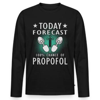 Medizin -Propofol -Anästhesiologie - Männer Premium Bio Langarmshirt - Schwarz - Vorne - Nico (187cm)
