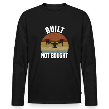 Drone Pilot Fpv Quadcopter Racing Drone Flying - Men's Premium Organic Long Sleeve Shirt - black - Front - Nico (187cm)