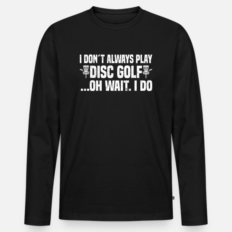 Disc Gold Frisbee - Männer Premium Bio Langarmshirt - Schwarz