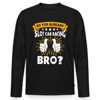 Slot Car Slotracing Slotcar - Männer Premium Bio Langarmshirt - Schwarz - Vorne - Nico (187cm)