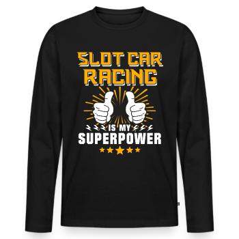 Slot Car Slotracing Slotcar - Männer Premium Bio Langarmshirt - Schwarz - Vorne - Nico (187cm)