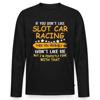 Slot Car Slotracing Slotcar - Männer Premium Bio Langarmshirt - Schwarz - Vorne - Nico (187cm)