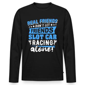 Slot Car Racing - Männer Premium Bio Langarmshirt - Schwarz - Vorne - Nico (187cm)