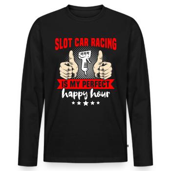 Slot Car Racing - Männer Premium Bio Langarmshirt - Schwarz - Vorne - Nico (187cm)