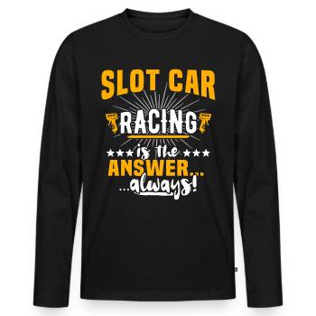 Slot Car Racing - Männer Premium Bio Langarmshirt - Schwarz - Vorne - Nico (187cm)