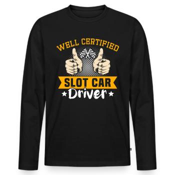 Slot Car Racing - Männer Premium Bio Langarmshirt - Schwarz - Vorne - Nico (187cm)