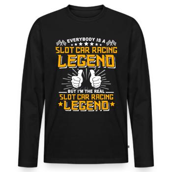 Slot Car Slotrace - Männer Premium Bio Langarmshirt - Schwarz - Vorne - Nico (187cm)