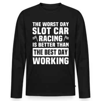 Slotcar Slot Car Slotracing - Männer Premium Bio Langarmshirt - Schwarz - Vorne - Nico (187cm)