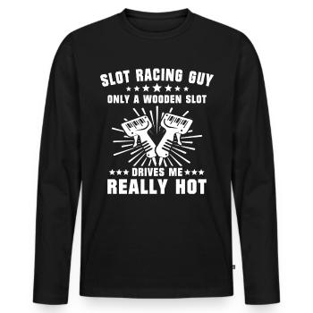 Slot Car Racing Slot Race - T-shirt manches longues Premium bio Homme - noir - Devant - Nico (187cm)