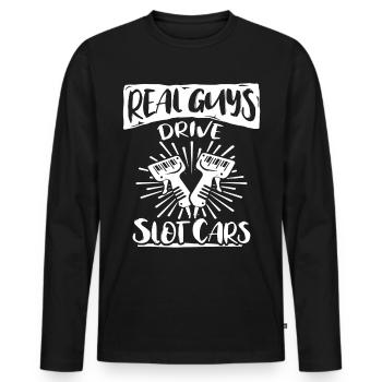 Slot Car Racing Slot Race - T-shirt manches longues Premium bio Homme - noir - Devant - Nico (187cm)