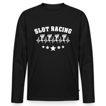 Slot Car Racing Slot Race - T-shirt manches longues Premium bio Homme - noir - Devant - Nico (187cm)