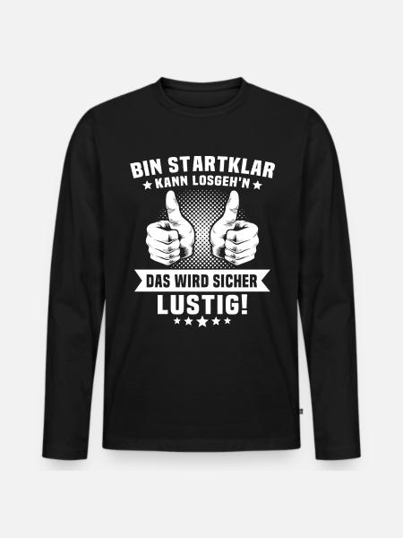 Positive Energie Motivation - Männer Premium Bio Langarmshirt - Schwarz