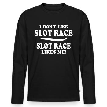 Slot Car Racing Slot Race - Männer Premium Bio Langarmshirt - Schwarz - Vorne - Nico (187cm)