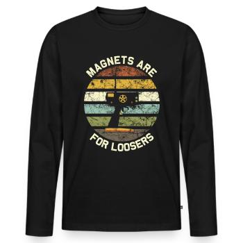Vintage RC Car Racing - Slot Cars - T-shirt manches longues Premium bio Homme - noir - Devant - Nico (187cm)
