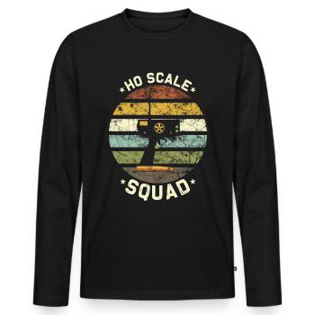 Vintage RC Car Racing - Modèles réduits - T-shirt manches longues Premium bio Homme - noir - Devant - Nico (187cm)