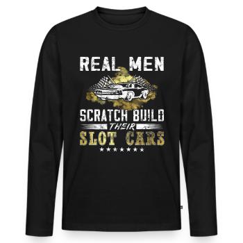 Build Vintage Slot Car Racing Hobby - Männer Premium Bio Langarmshirt - Schwarz - Vorne - Nico (187cm)