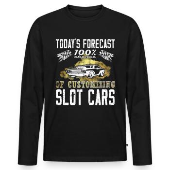 Model Vehicles - Customizing Slot Car - Men's Premium Organic Long Sleeve Shirt - black - Front - Nico (187cm)