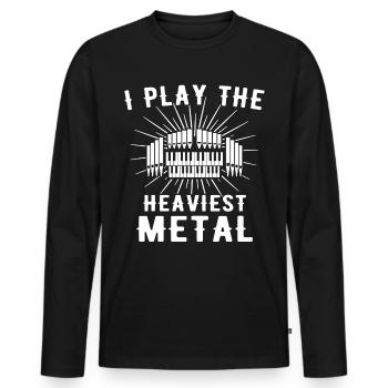 Organist Orgelspieler Orgel - Männer Premium Bio Langarmshirt - Schwarz - Vorne - Nico (187cm)