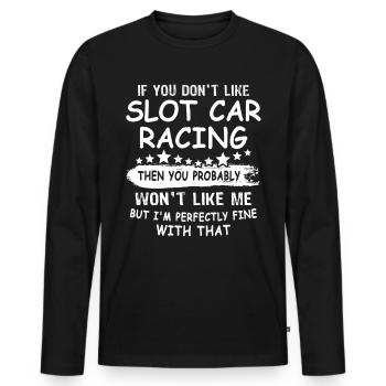 Slot Race Slot Car - Männer Premium Bio Langarmshirt - Schwarz - Vorne - Nico (187cm)