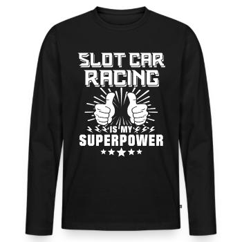 Slot Race Slot Car - Männer Premium Bio Langarmshirt - Schwarz - Vorne - Nico (187cm)