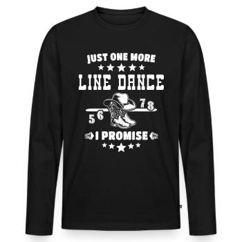 Line Dancing Line Dance - Men's Premium Organic Long Sleeve Shirt - black - Front - Nico (187cm)