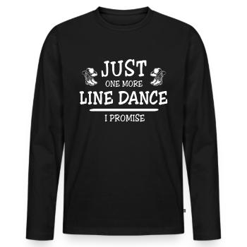 Line Dancing Line Dance - Men's Premium Organic Long Sleeve Shirt - black - Front - Nico (187cm)