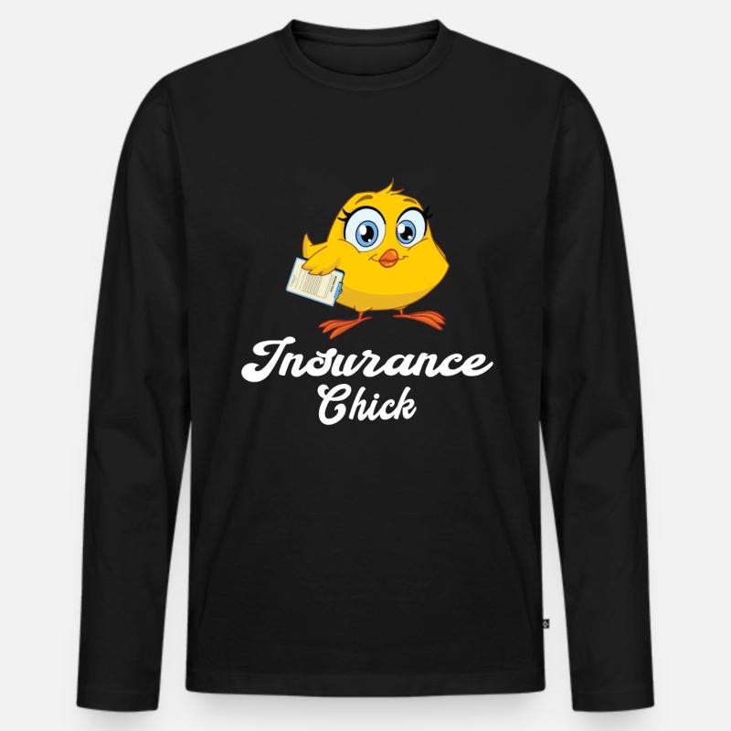 Lustiger Versicherungsvertriebsvertreter - Männer Premium Bio Langarmshirt - Schwarz