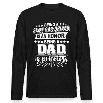 Slot Car Papa - T-shirt manches longues Premium bio Homme - noir - Devant - Nico (187cm)