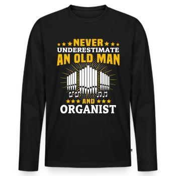 Organist Unterschätze Orgelspieler Mann - Männer Premium Bio Langarmshirt - Schwarz - Vorne - Nico (187cm)