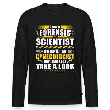 Ich bin Forensischen Wissenschaftler - Männer Premium Bio Langarmshirt - Schwarz - Vorne - Nico (187cm)