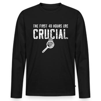 Criminology - Forensic Scientist - Men's Premium Organic Long Sleeve Shirt - black - Front - Nico (187cm)