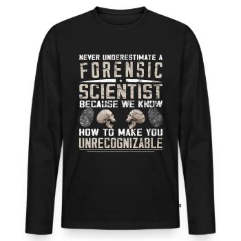 Criminologist - Forensic Science - Men's Premium Organic Long Sleeve Shirt - black - Front - Nico (187cm)