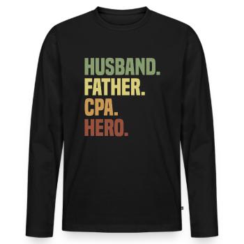 Cpa Buchhaltung Examen Steuer - Männer Premium Bio Langarmshirt - Schwarz - Vorne - Nico (187cm)