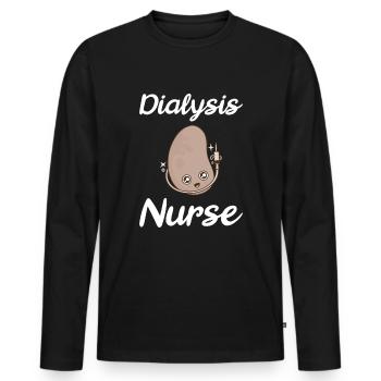 Nierentransplantation Krebs Niere Organspender - Männer Premium Bio Langarmshirt - Schwarz - Vorne - Nico (187cm)