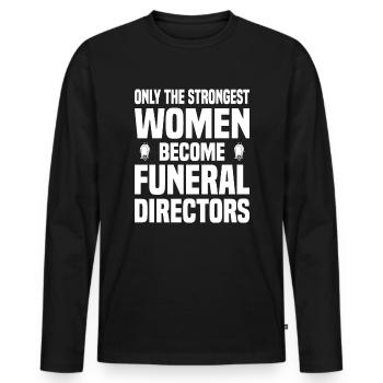 Directeur funéraire Undertaker - T-shirt manches longues Premium bio Homme - noir - Devant - Nico (187cm)