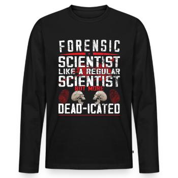Forensic Scientist - Forensic Criminology - Men's Premium Organic Long Sleeve Shirt - black - Front - Nico (187cm)