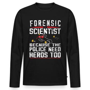 Forensic Scientist - Forensic Criminology - Men's Premium Organic Long Sleeve Shirt - black - Front - Nico (187cm)