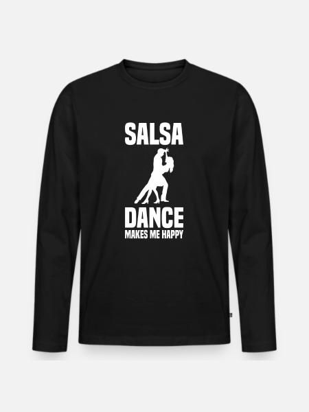 Salsa Dancing Music - Men's Premium Organic Long Sleeve Shirt - black