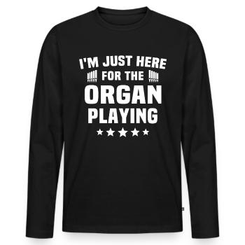 Organist Orgel Spielen - Männer Premium Bio Langarmshirt - Schwarz - Vorne - Nico (187cm)
