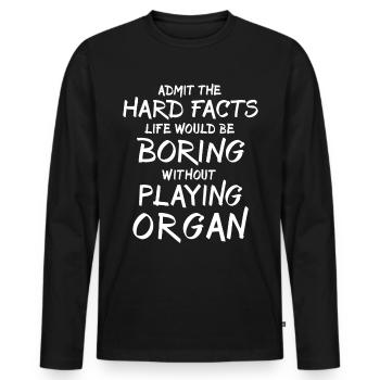 Organist Orgel Spielen - Männer Premium Bio Langarmshirt - Schwarz - Vorne - Nico (187cm)
