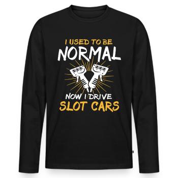 Slot Racing Slot Car - T-shirt manches longues Premium bio Homme - noir - Devant - Nico (187cm)