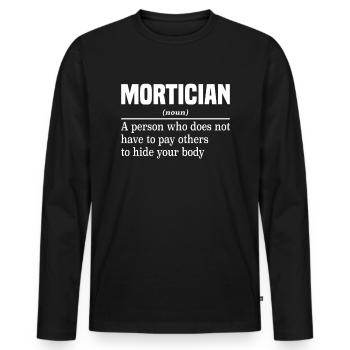 Funérailles funéraires - T-shirt manches longues Premium bio Homme - noir - Devant - Nico (187cm)
